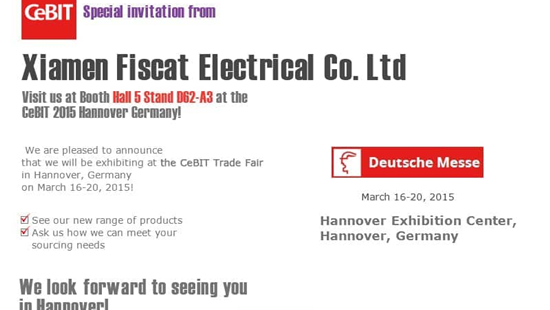 Fiscat esittelee CeBIT-messuilla Hannoverissa, Saksassa 16.-20. maaliskuuta 2015